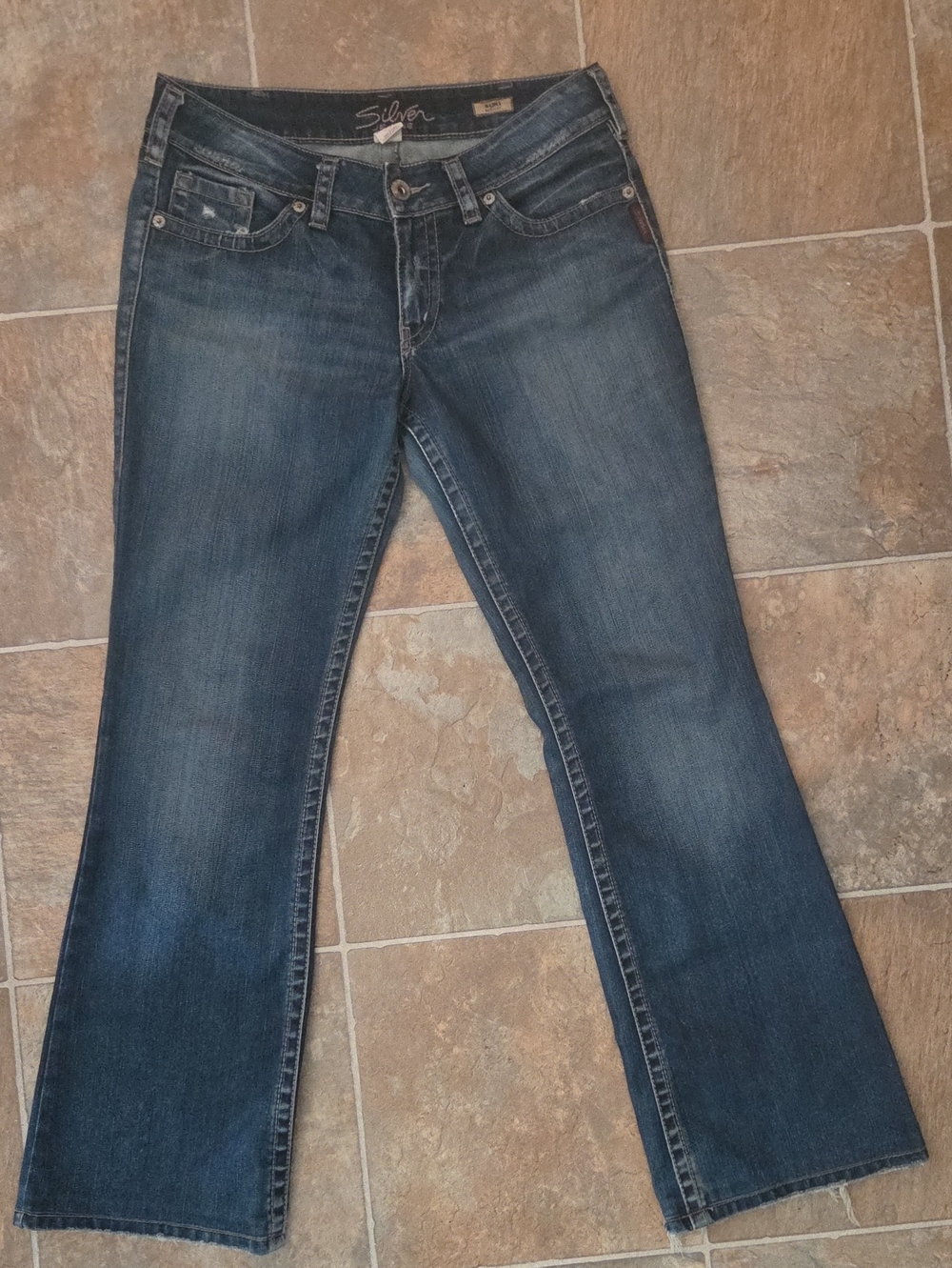 Silver Jeans Women's 32x34 Dark Blue Flare Jeans Boot Cut